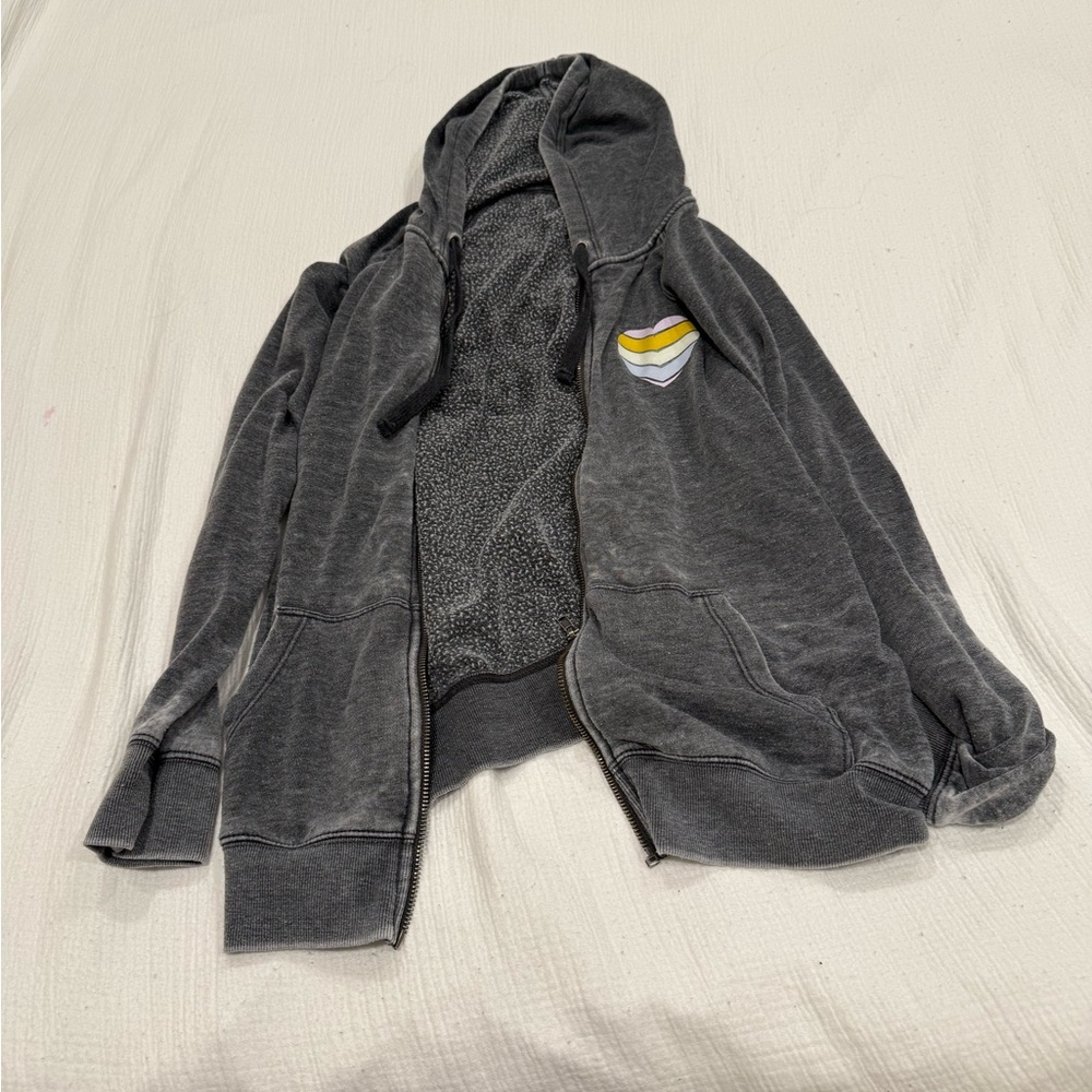 Torrid Gray Full-Zip Hoodie Soft Casual Design size 1x